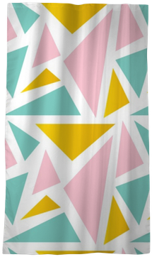 Cute Pink, Mint Green And Gold Triangle Seamless Pattern - Triangle (400x400), Png Download