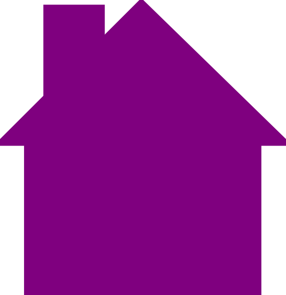 House Logo Purple Clip Art At Clker (582x600), Png Download