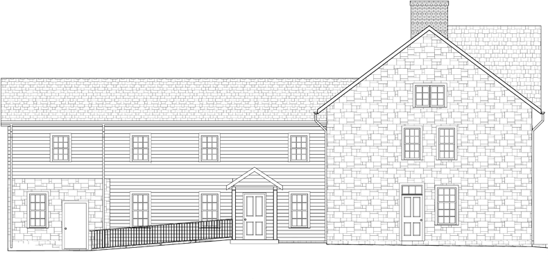 Barnard House Outline-web - Technical Drawing (800x401), Png Download