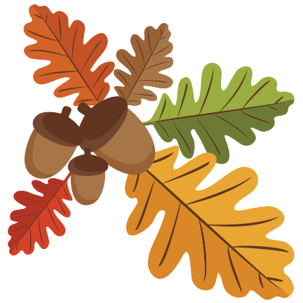 Oak Leaves Svg Scrapbook Cut File Cute Clipart Files - Leaves And Acorns Png (432x432), Png Download