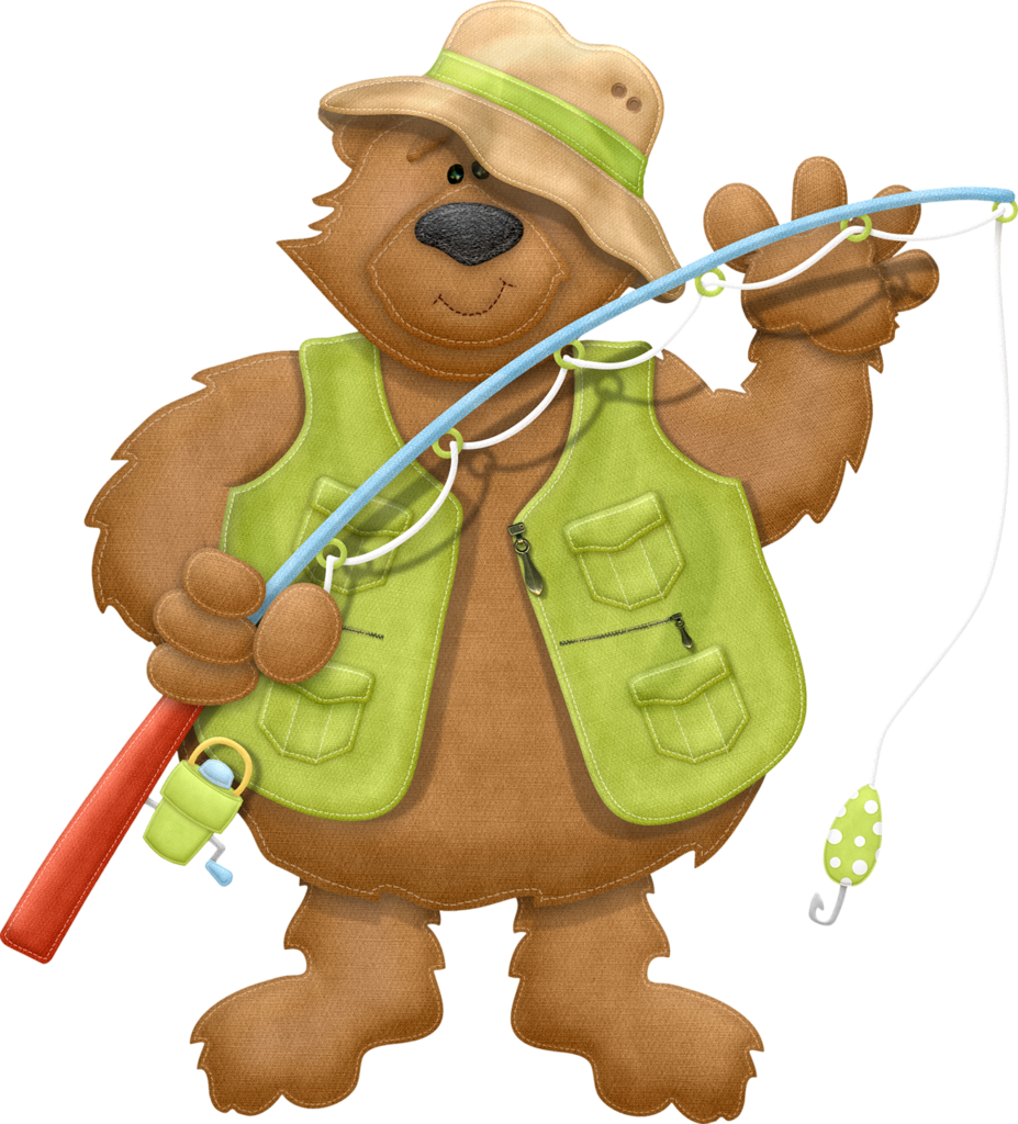 Black And White Download Fathers Day Printables Pinterest - Bear Fishing Clip Art (927x1024), Png Download
