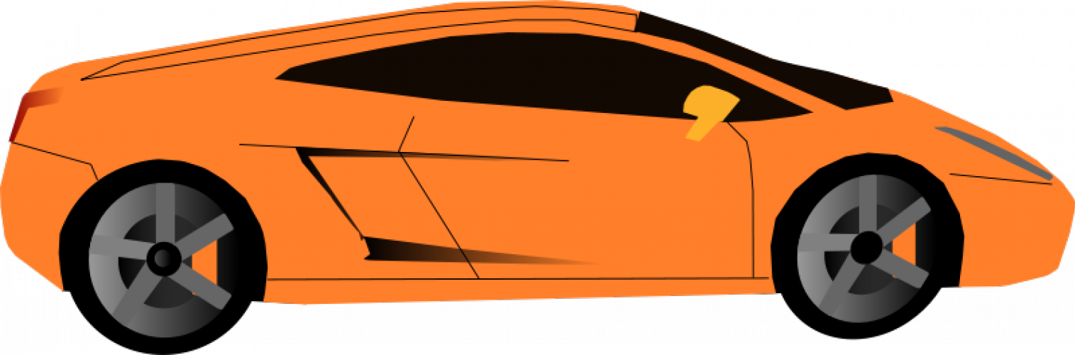 Luxury Sports Car Vector Graphics - Lamborghini Clipart (1515x500), Png Download