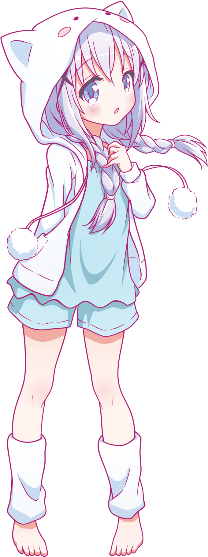 Anime Neko, Cute Anime Chibi, Cute Anime Pics, Manga - Cute Anime Girl Drawing (763x1887), Png Download