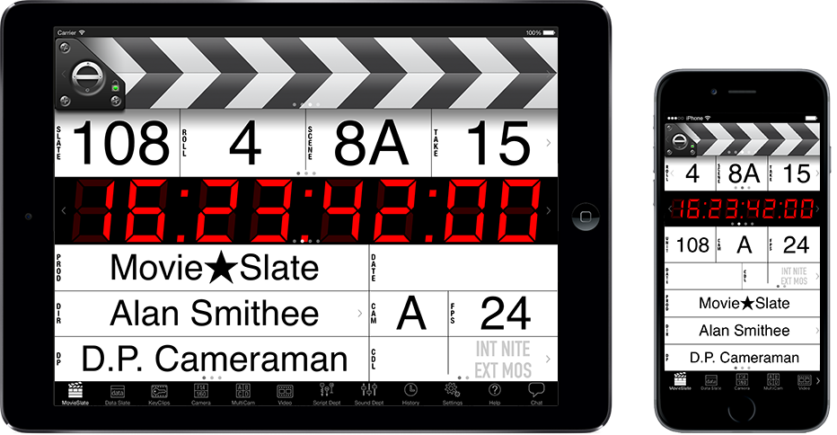 Movieslate Running On Apple Ipad And Iphone - Slate Film (932x484), Png Download