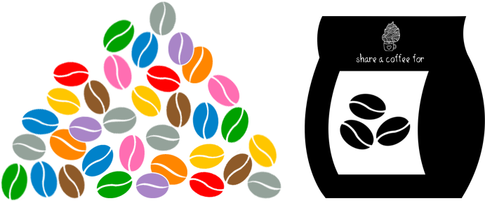 Granos De Cafe De Colores (812x390), Png Download