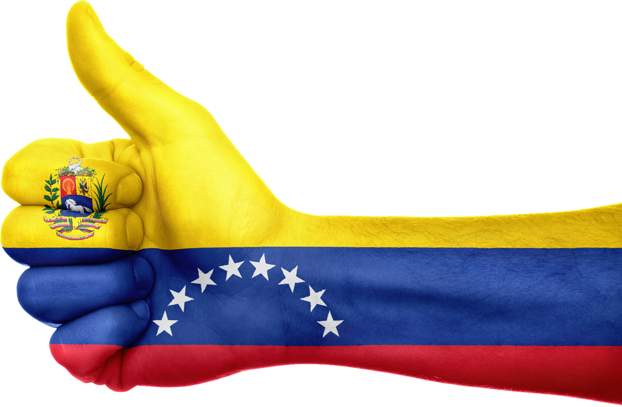 Flags - 3drose Flag Of Venezuela Cropped Thumbs Up Nch (qs (960x627), Png Download