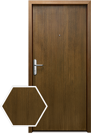 Wood Grain Steel Doors - Home Door (380x432), Png Download
