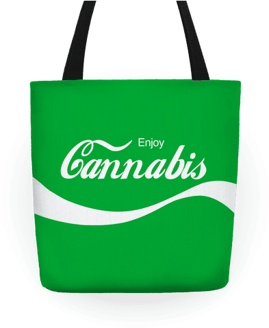Enjoy Cannabis Tote Bag - Enjoy Cannabis Tote Bag: Funny Tote Bag , Marijuana, (484x484), Png Download