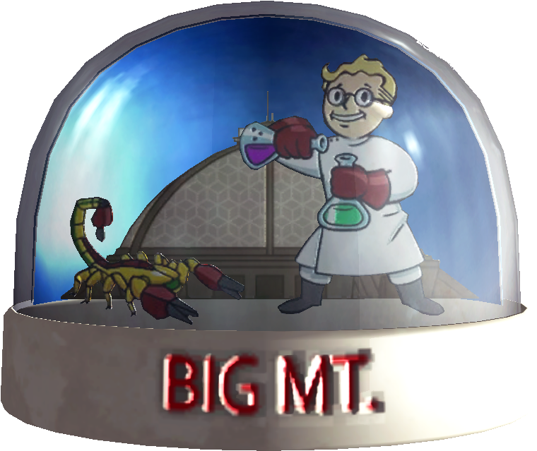 Snow Globe Big Mt - Fallout Snow Globe (818x688), Png Download