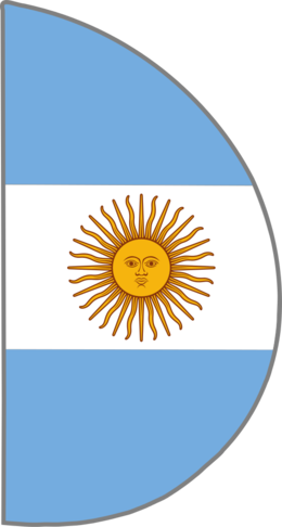 Flag Of Argentina Clipart - Sol De Mayo Throw Blanket (260x486), Png Download