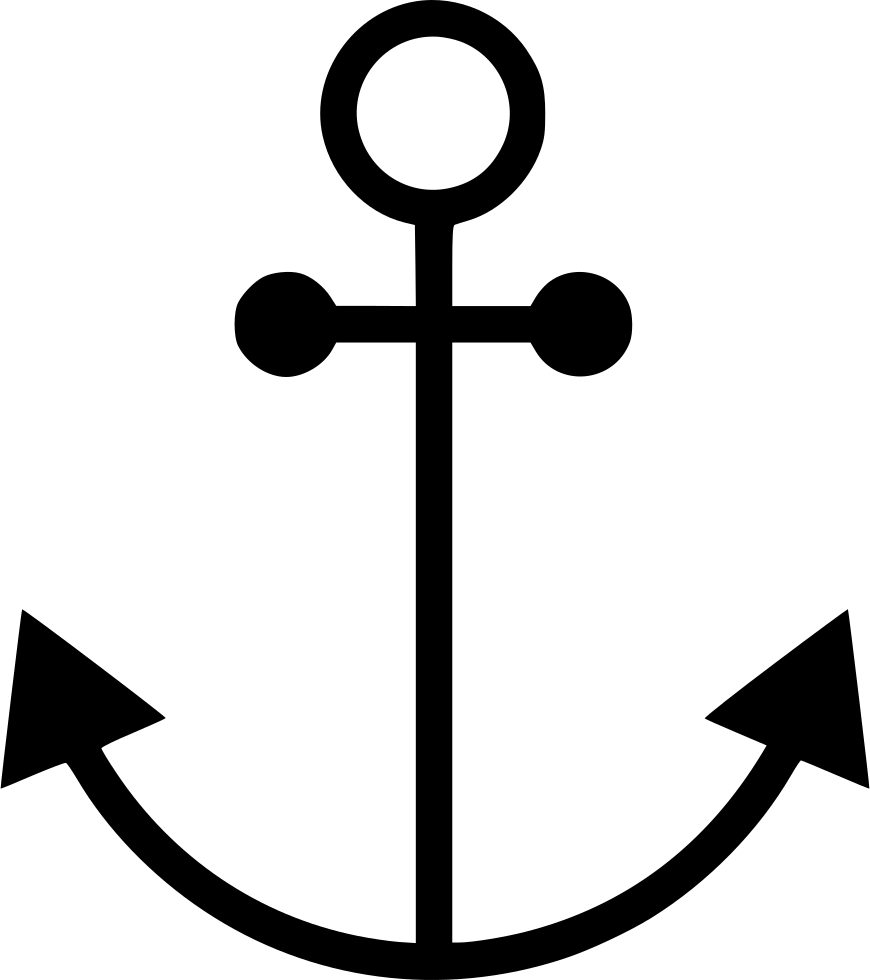 Anchor Icon - 870×980 - Anchor (870x980), Png Download