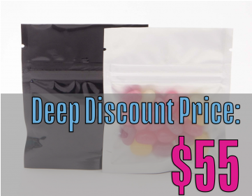 "1 Gram" Clear / Black Flat Pouch - Packaging And Labeling (360x360), Png Download