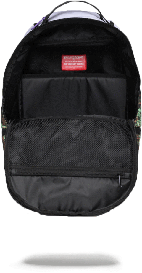 Sprayground Purple Haze Ganja Weed Urban 420 Bear Book - Backpack (802x1023), Png Download