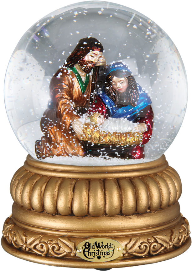 Holy Family Old World Christmas Snow Globe 54000 (950x950), Png Download