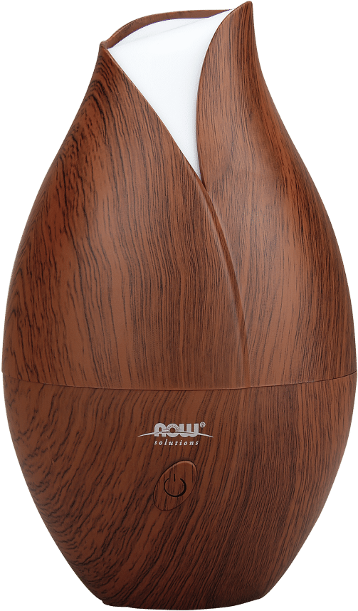 Ultrasonic Faux Wood Grain Diffuser - Now Foods - Faux Wooden Ultrasonic Oil Diffuser (531x880), Png Download