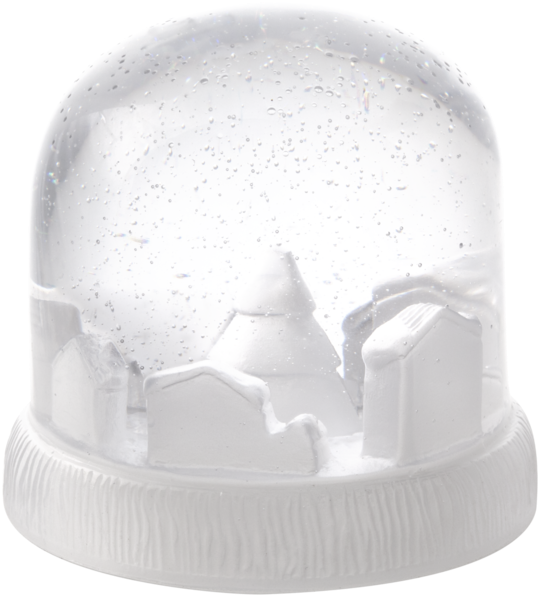White Snow Globe (1000x667), Png Download