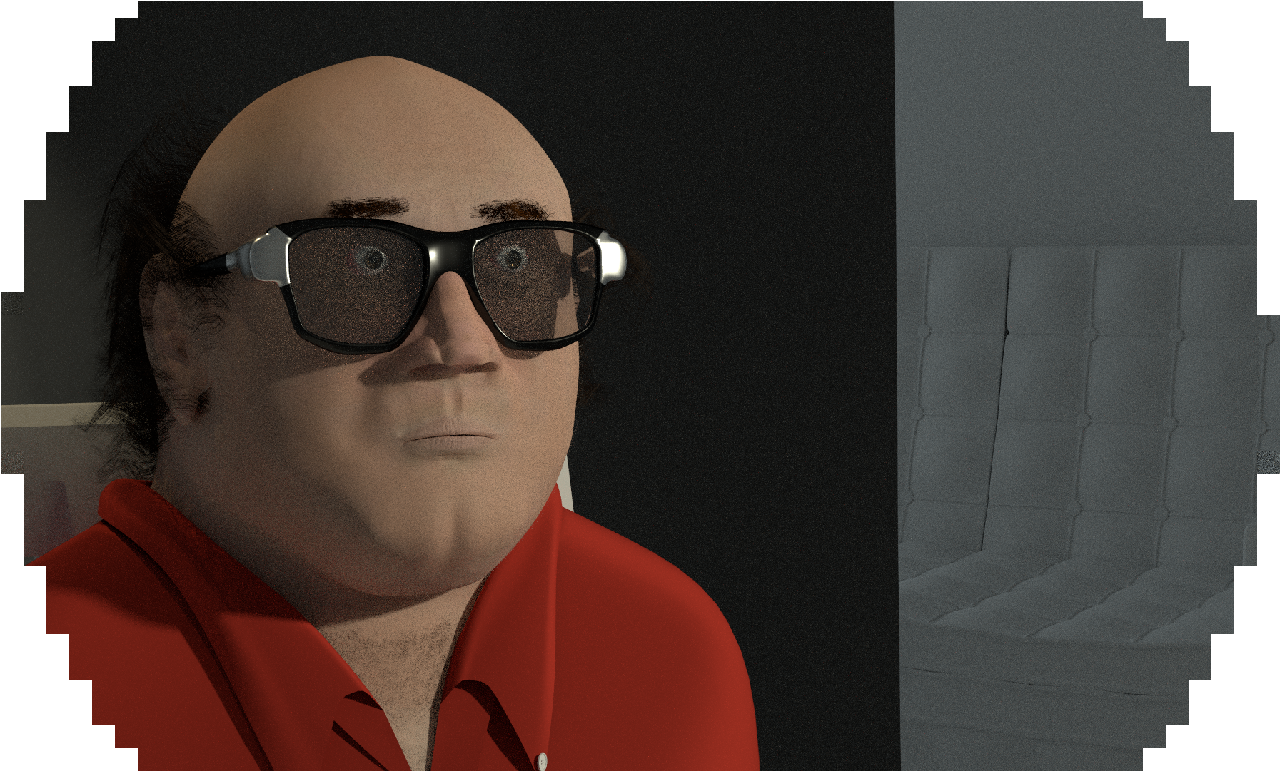 Eyes - Danny Devito Blender (1920x1080), Png Download