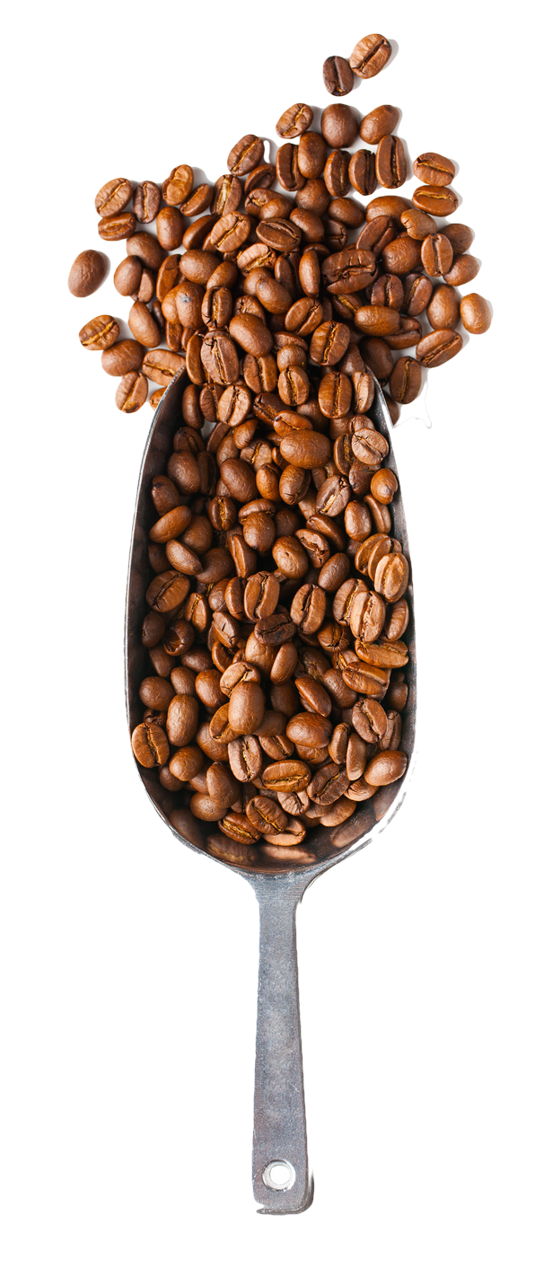 Coffee Time - Coffee Beans And Spoon Png (615x1412), Png Download