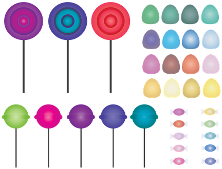 Candy Lollipops Sugar Dessert Food Candy C - Candy (440x340), Png Download