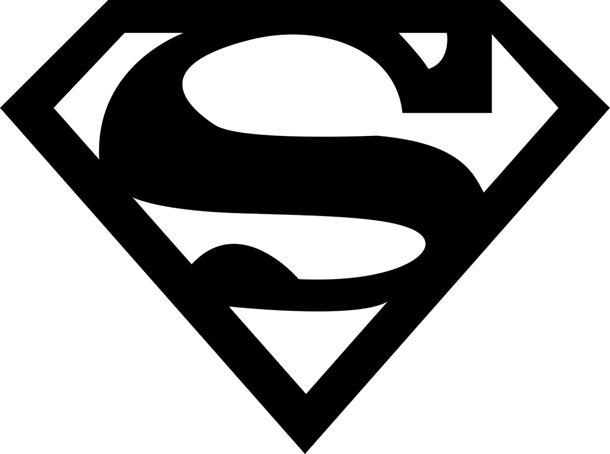 Superhero Silhouette, Silhouette Vinyl, Superwoman - Superman Logo Png (960x716), Png Download
