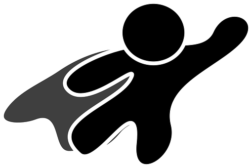 Superhero Super Hero Hero Figure Fly Super - Protagonist Clipart (510x340), Png Download