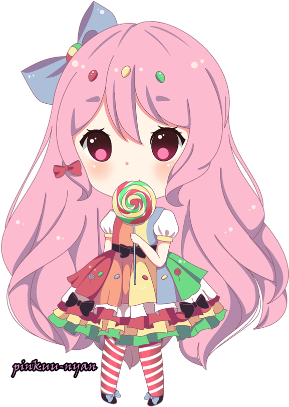 Lollipop - Anime Lollipop Girl Chibi (900x900), Png Download