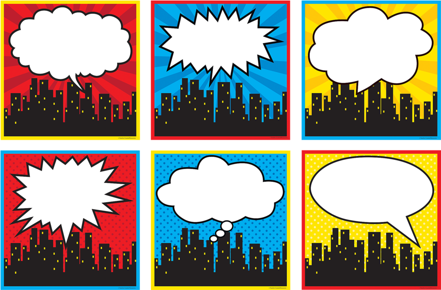 Superhero Cityscape Large Accents - Superhero Cityscape Large Accents - Classroom Display (900x900), Png Download