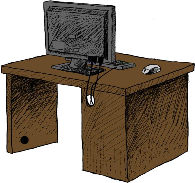 Sanitation Office Desk - Table (730x886), Png Download
