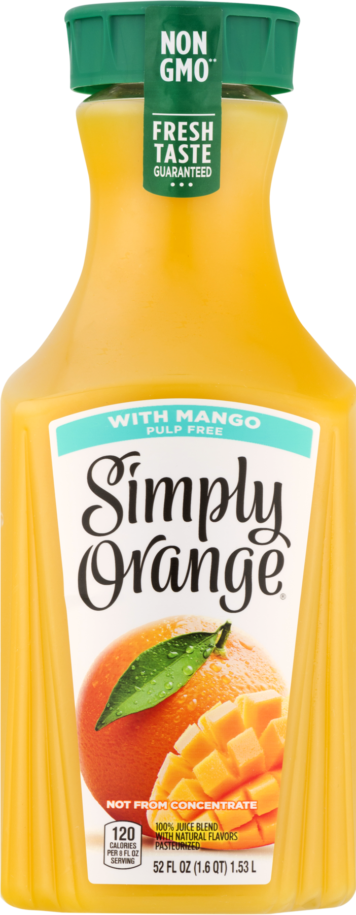 Simply, Orange Juice Blend With Mango Pulp Free, 52 - Simply Orange 52 Oz (1800x1800), Png Download