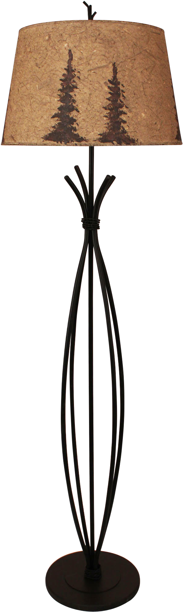 Rust Streak Iron Stack With Braided Wire Floor Lamp- - Table (900x2100), Png Download