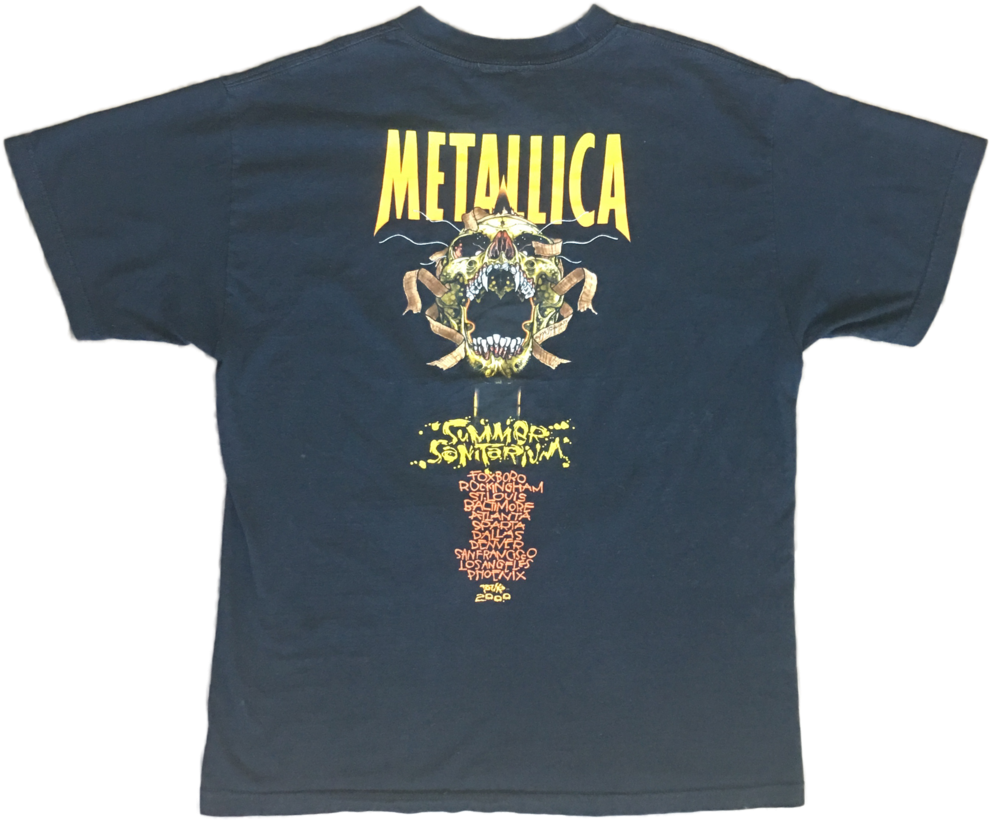 2000 Metallica 'summer Sanitarium' Tour T-shirt By - Metallica (1000x832), Png Download