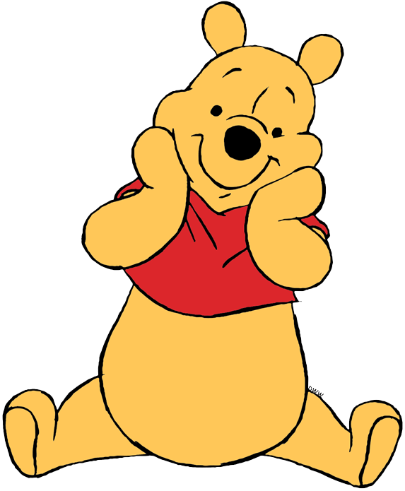 Touching His Toes Cute Winnie The Pooh - Winnie The Pooh Cute (573x695), Png Download