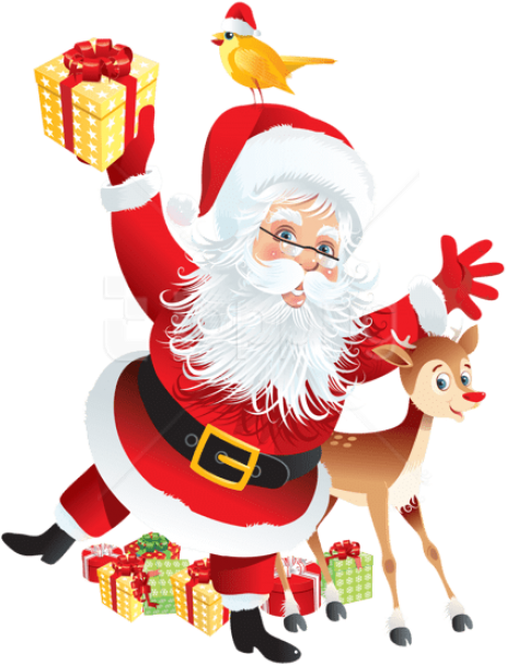 Free Png Transparent Santa And Rudolph Deco Png - Santa Claus Transparent Background (480x657), Png Download
