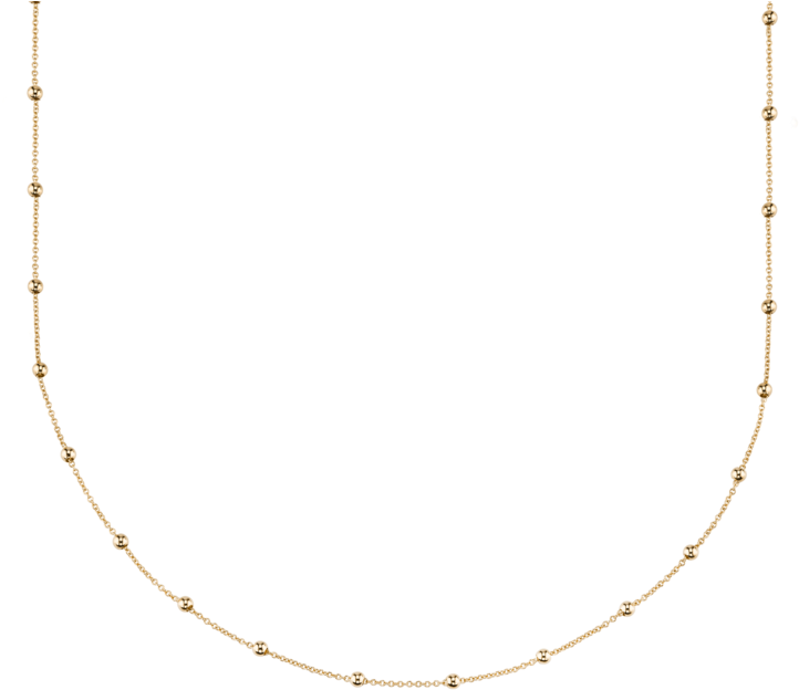 Gold Mini Sphere Chain Necklace - Necklace (750x750), Png Download