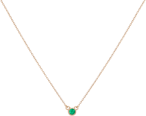 Birthstone Necklace Emerald - Necklace Png (650x650), Png Download