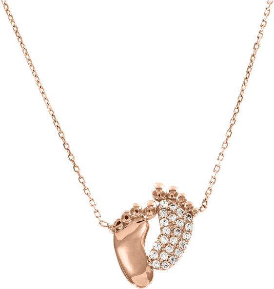 Chain With Pendant In Red Gold Of 585 Assay Value With - Pendant (726x750), Png Download