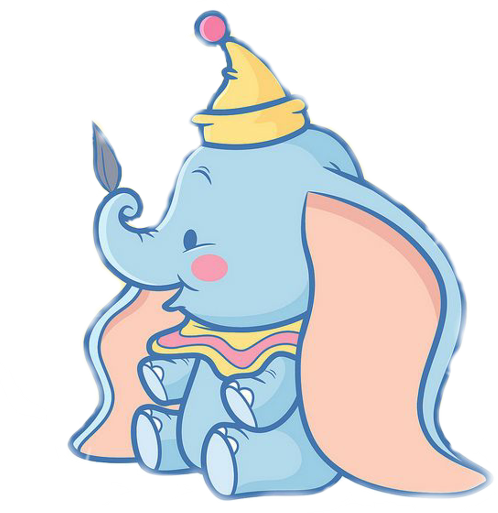 #kawaii #dumbo #disney (1024x1054), Png Download