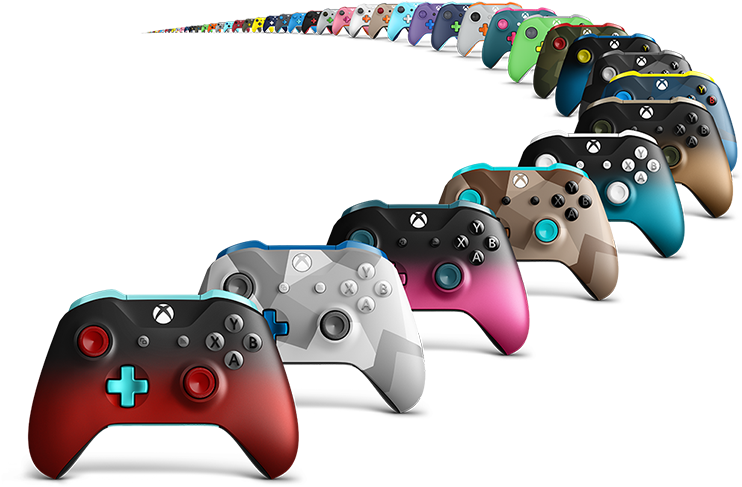 Banner Transparent Stock Design Lab Curved Row Of Controllers - Xbox One S Accessories (1599x539), Png Download