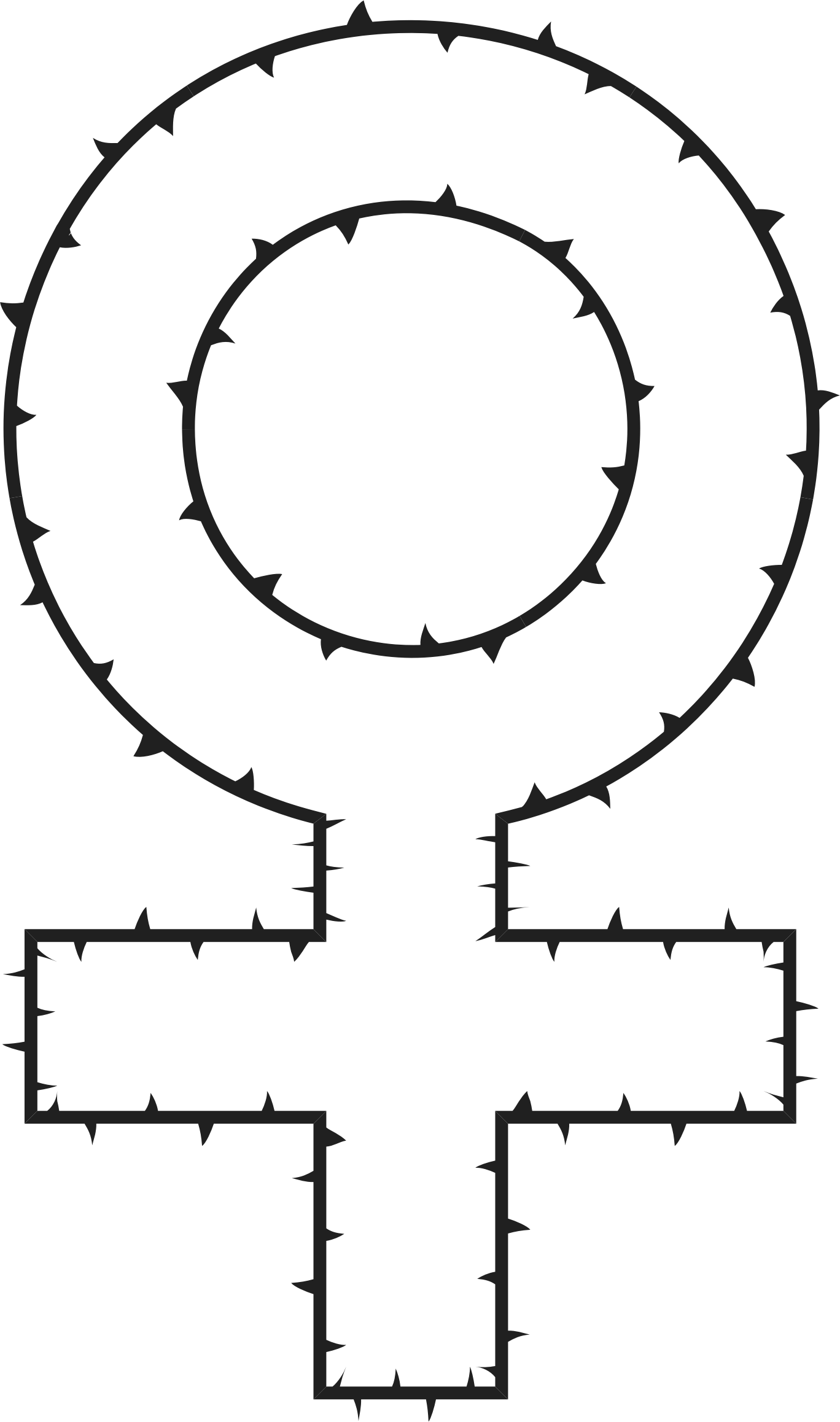 This Free Icons Png Design Of Female Symbol Of Thorns (1368x2316), Png Download