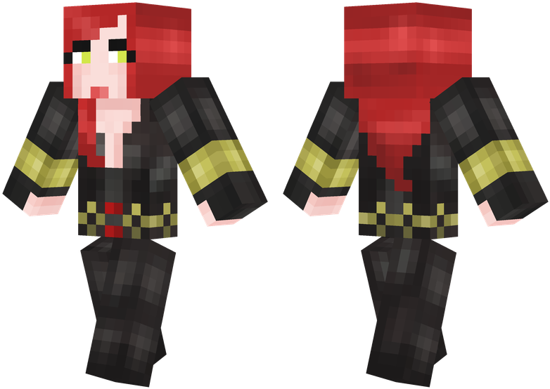 Black Widow - Best Minecraft Skins (804x576), Png Download