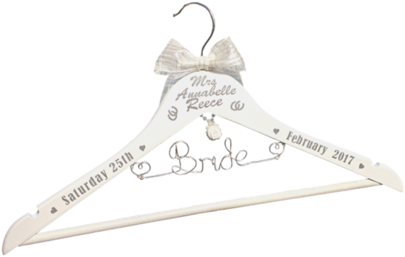 Personalised Bridal Dress Hanger (1000x667), Png Download