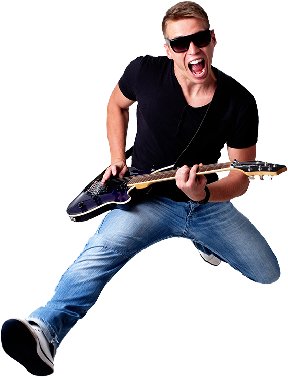 Download Guy Guitar With Men PNG Image with No Background