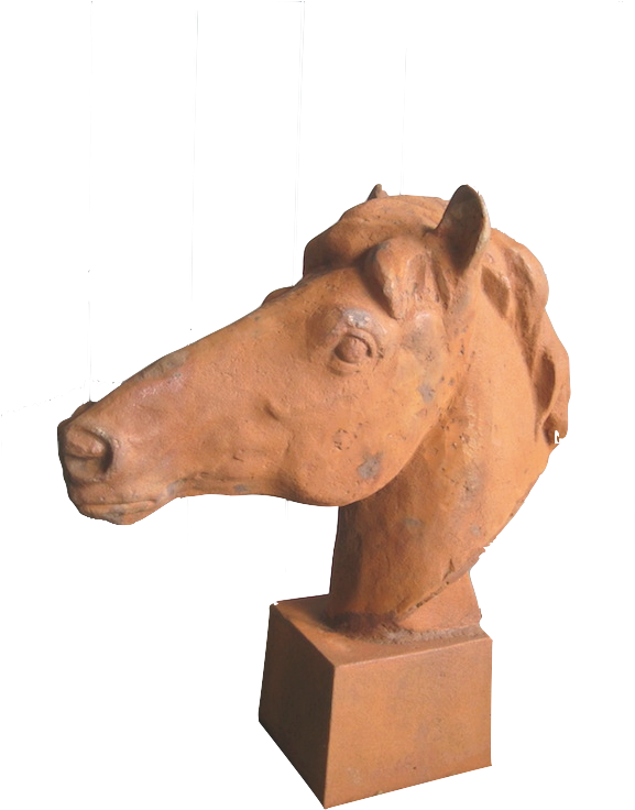 G028 Cast Iron Horse Head1 G028 Cast Iron Horse Head - Bronze Sculpture (576x768), Png Download