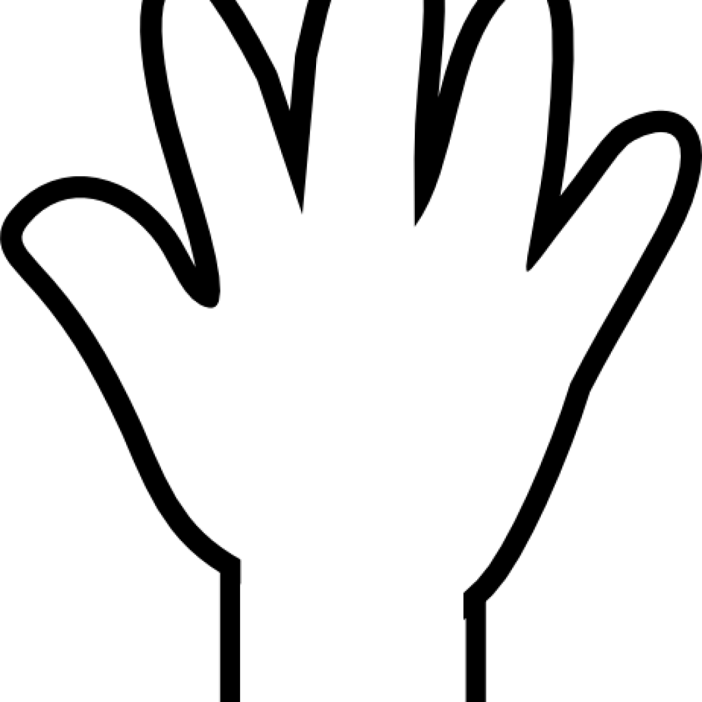 Hand Clipart Black And White White Hand Print Clip - Free Transparent ...