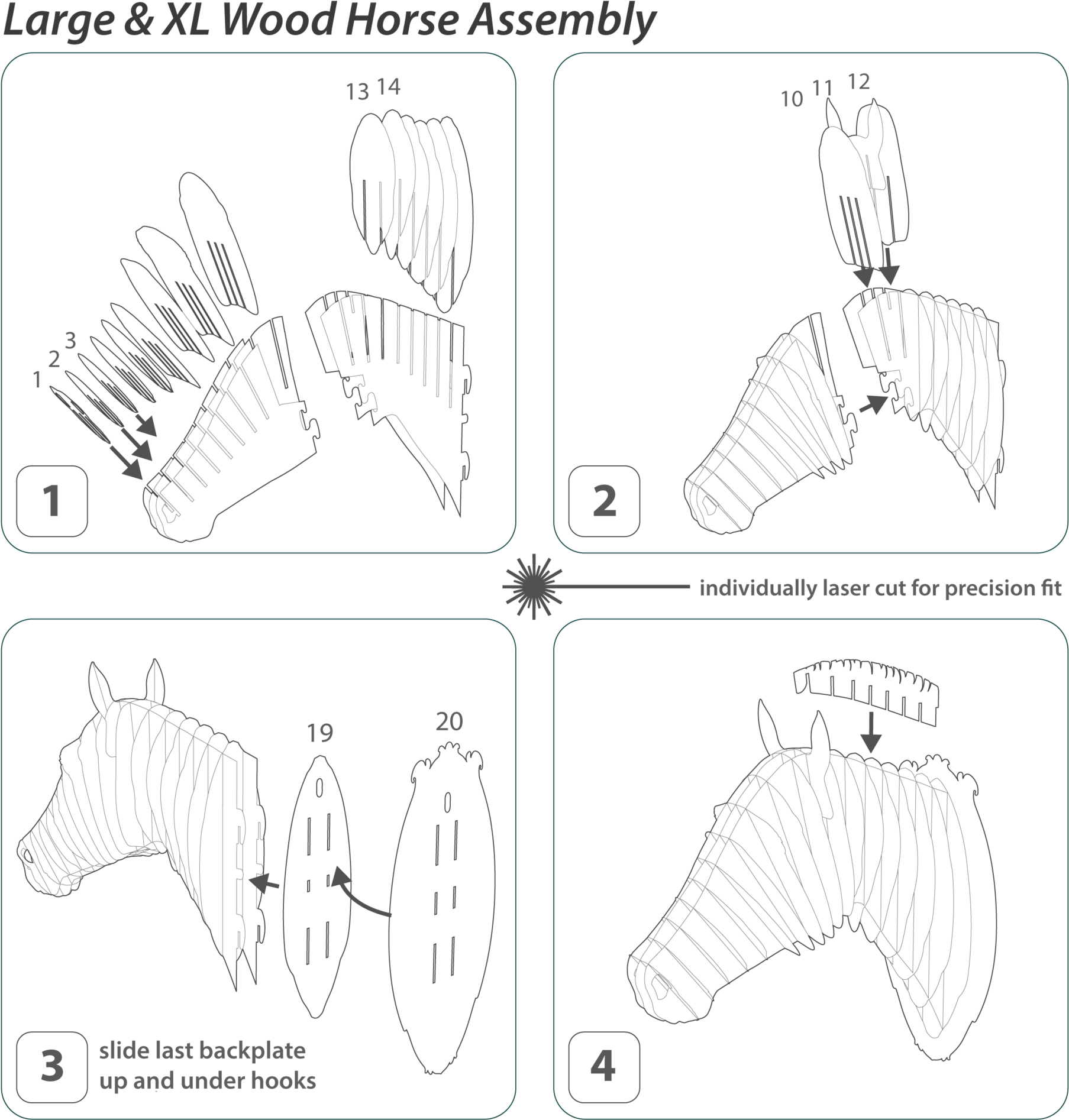 Pippin The Bamboo Horse Head Instructions - Sketch (2048x2048), Png Download