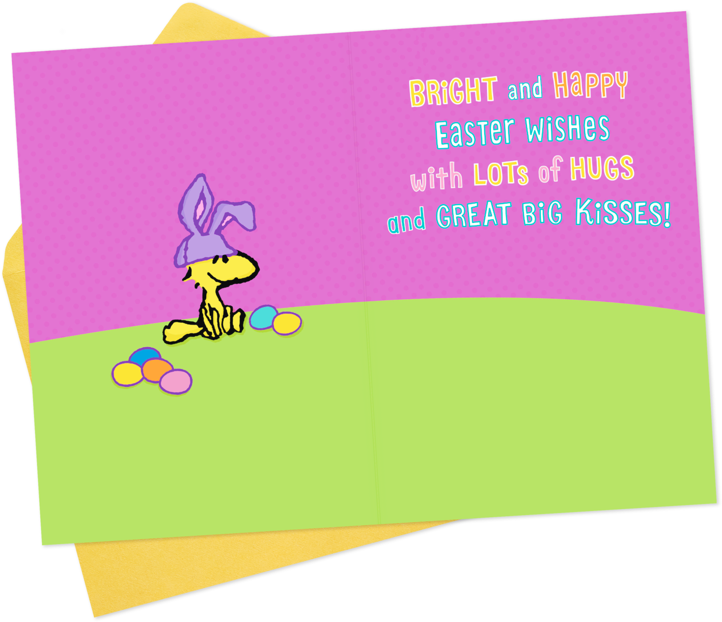 Peanuts® Snoopy And Woodstock Easter Card For Grandma - Cartoon (1470x1470), Png Download