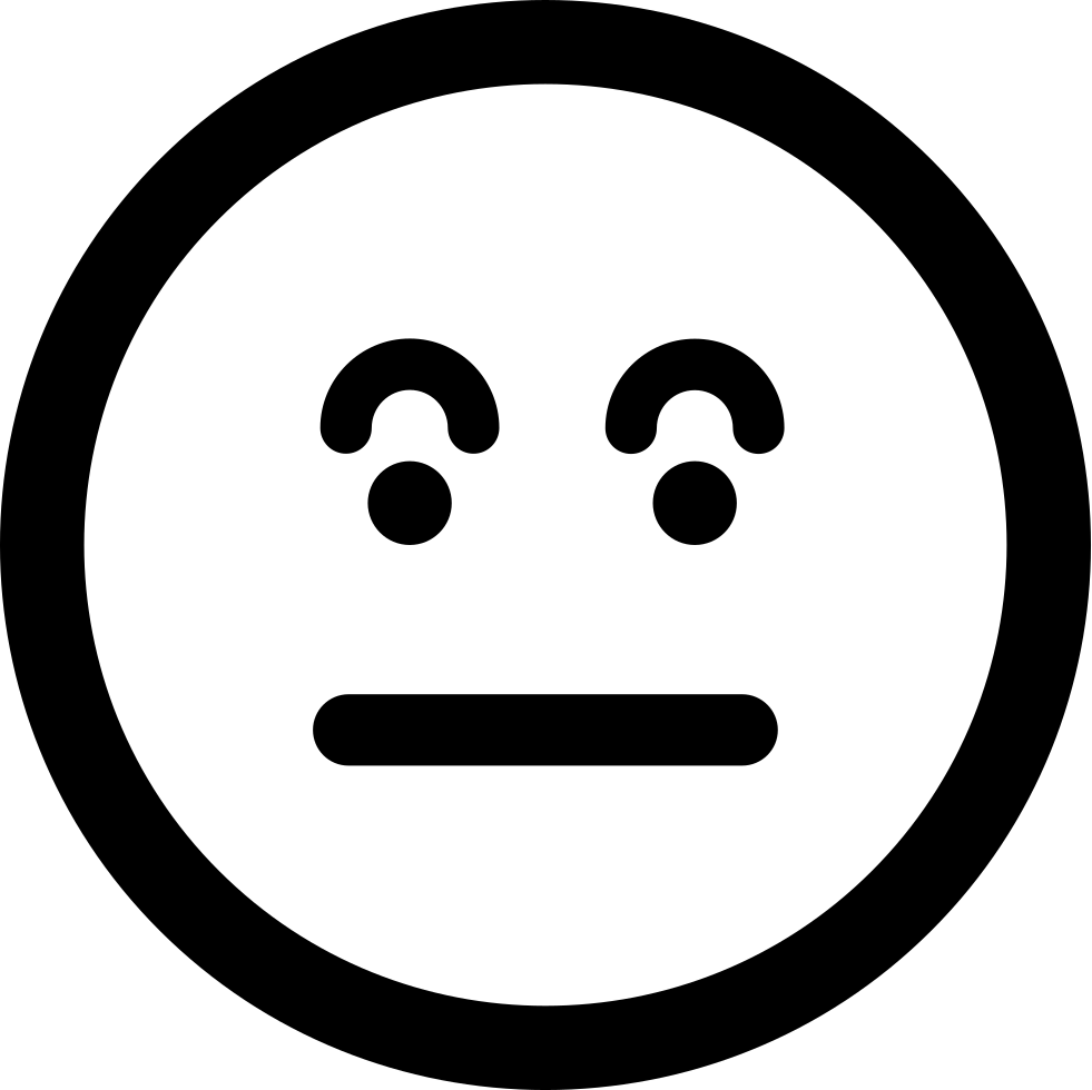 Surprised Emoticon Square Face Comments - Sleep Emoji Black And White (981x980), Png Download