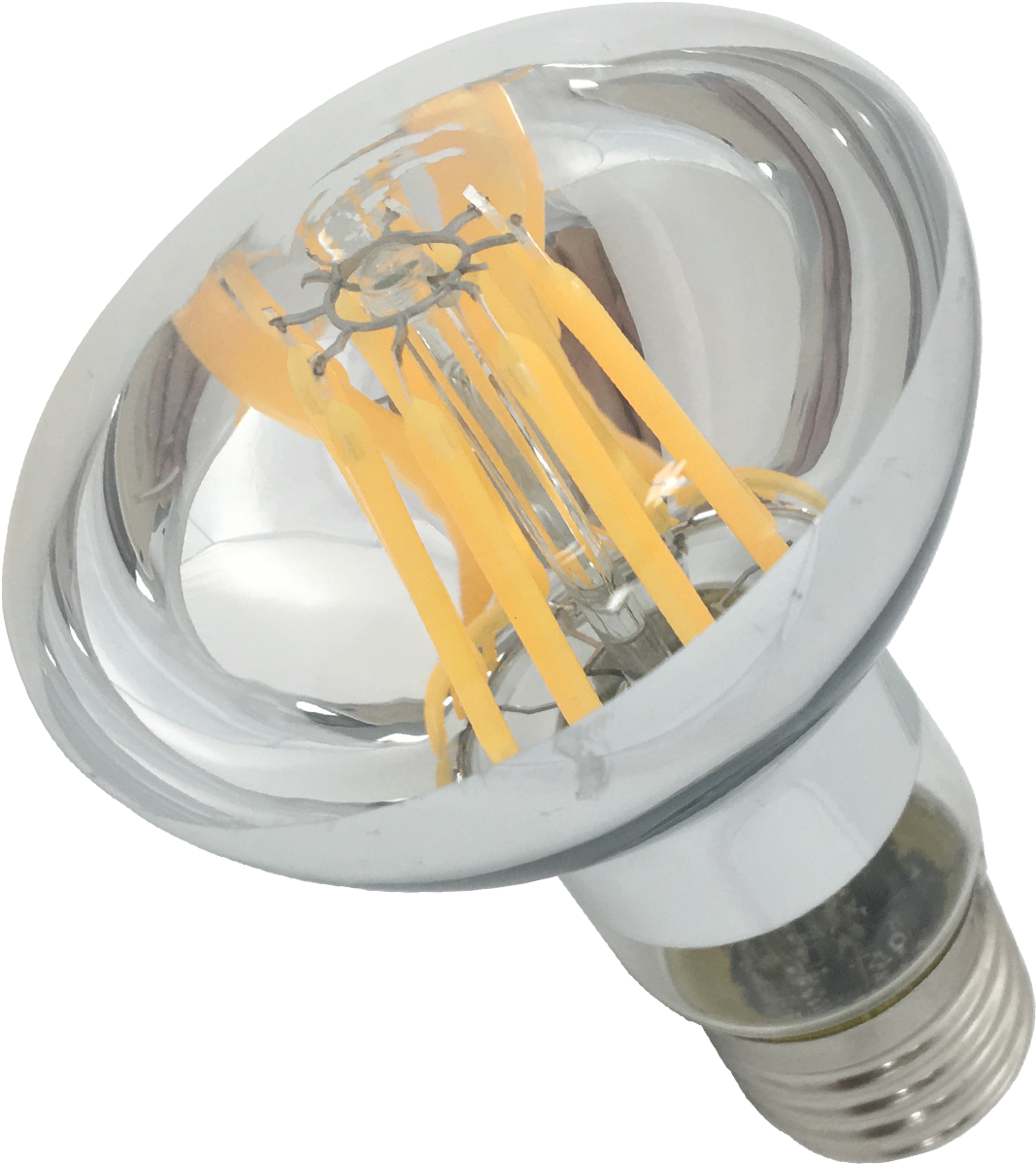 R63 Led Filament Spotlight Bulb E27 - Trumpet (2136x2212), Png Download
