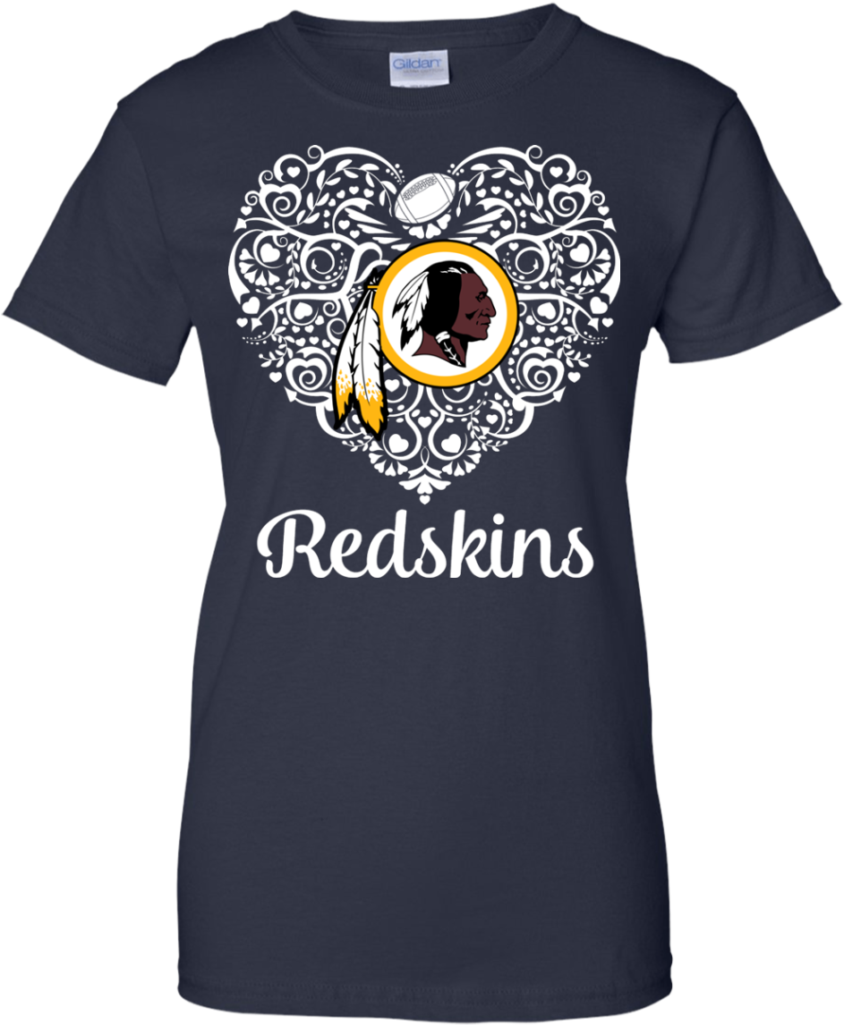 Washington Redskins Football Lace Heart With Logo T-shirt - Washington Redskins (1155x1155), Png Download