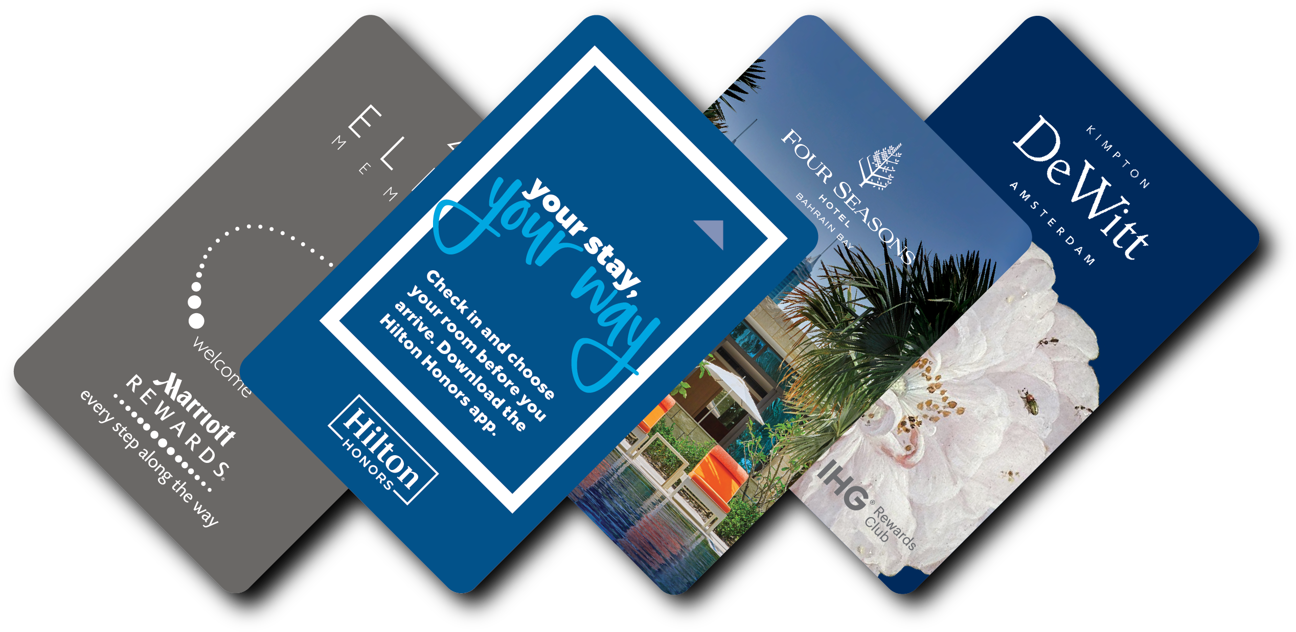 A Few Points How Our Cards - Hampton Inn Key Cards (2735x1436), Png Download